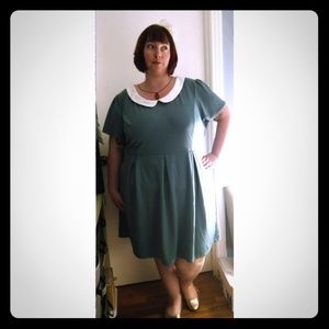 Sunny Girl peter pan collar fit & flare dress 4x